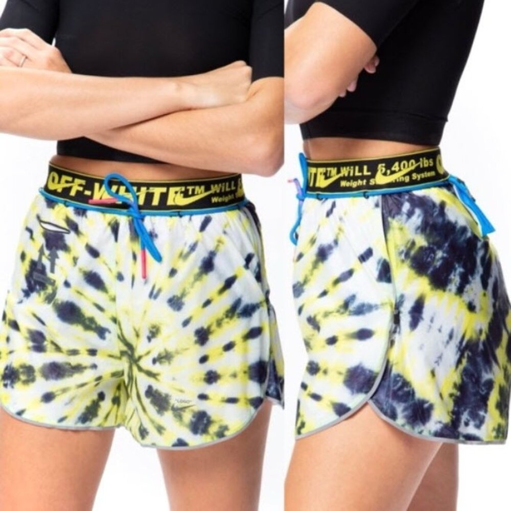 Nike x Off-White NRG Tie-Dye Shorts in Volt – Like New